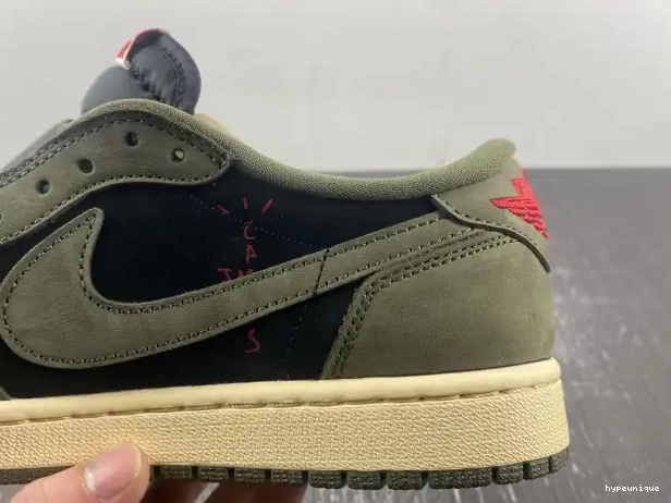 HYPE DM7866-002 OLIVE' JORDAN OG AIR 1 SP TRAVIS LOW 'BLACK X SCOTT 0325